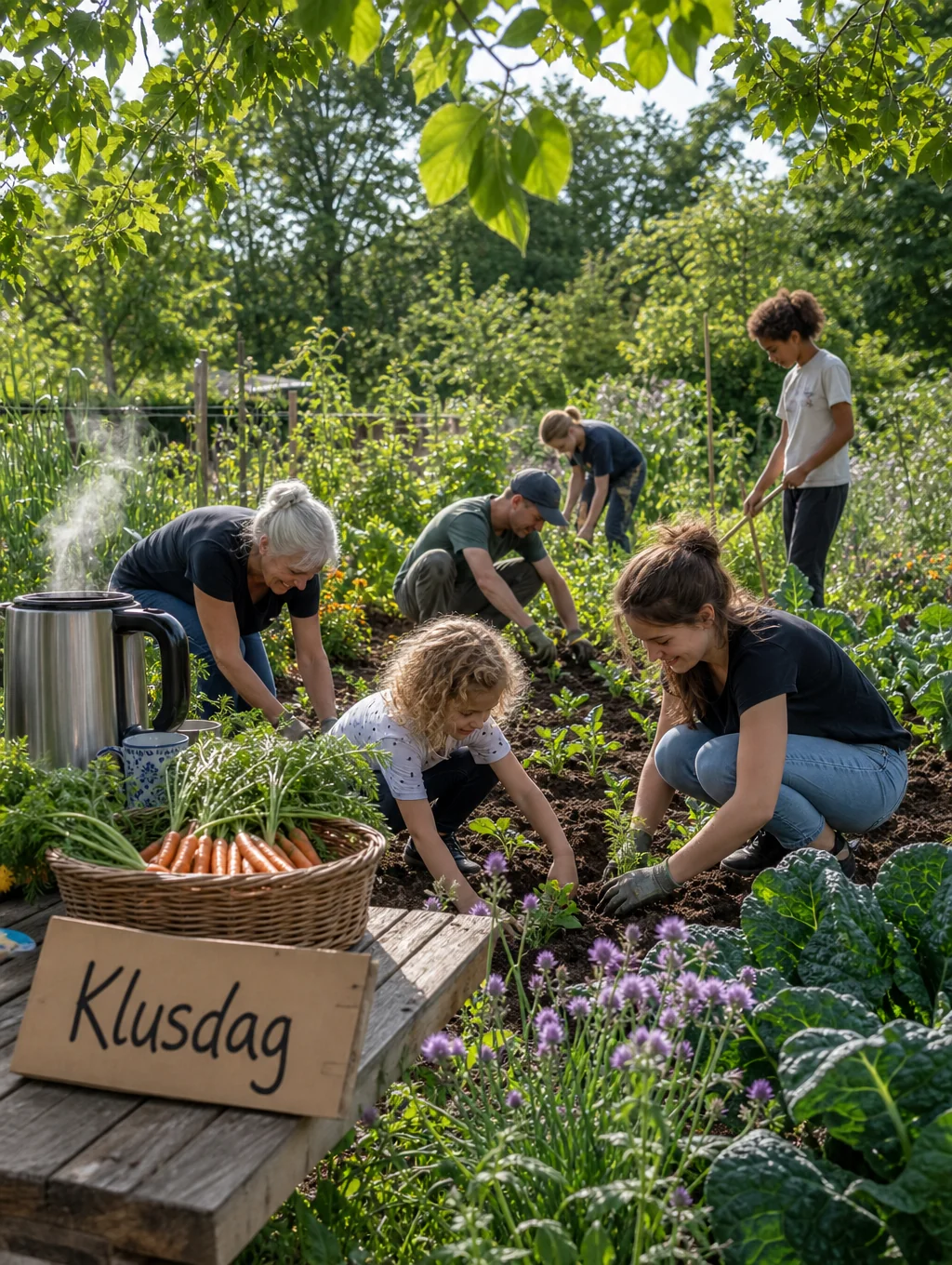 Community members harvesting native plants at Hickory Farm Homestead
