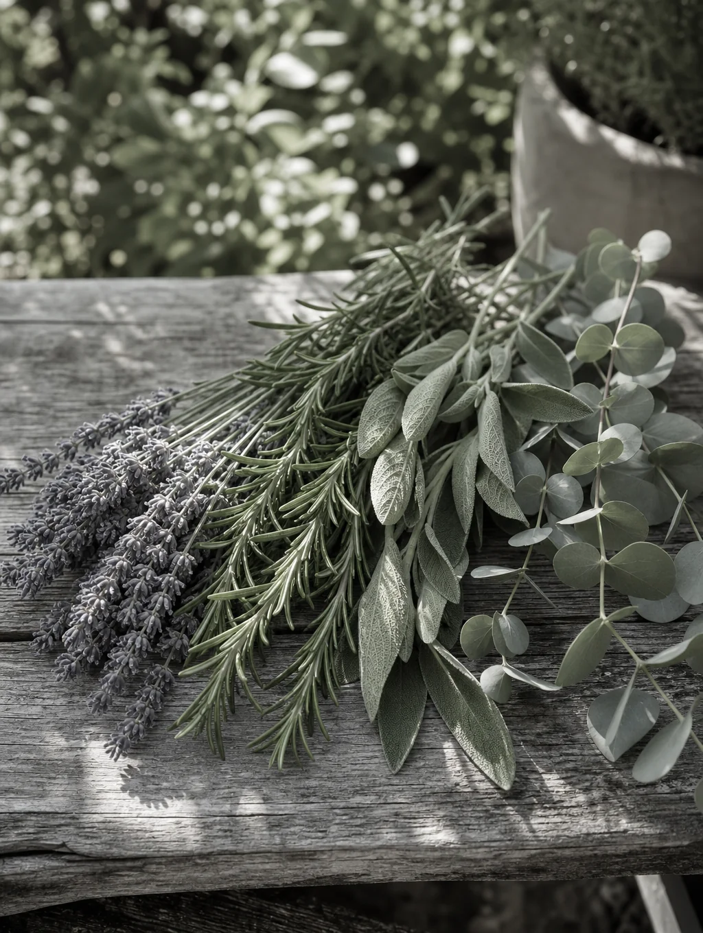 Hands harvesting medicinal herbs